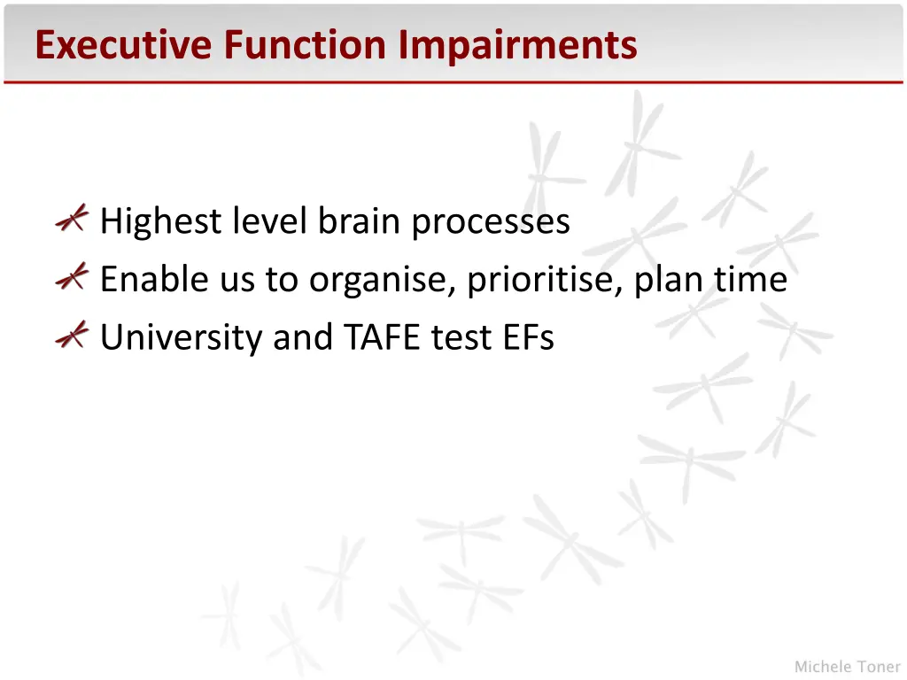 executive function impairments