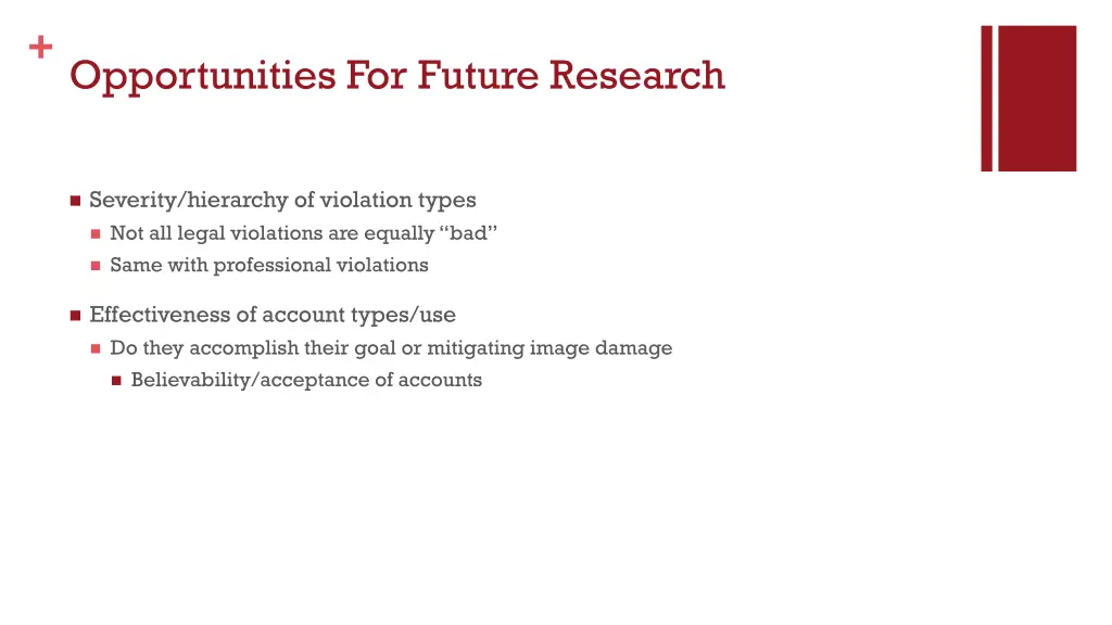 opportunities for future research 1