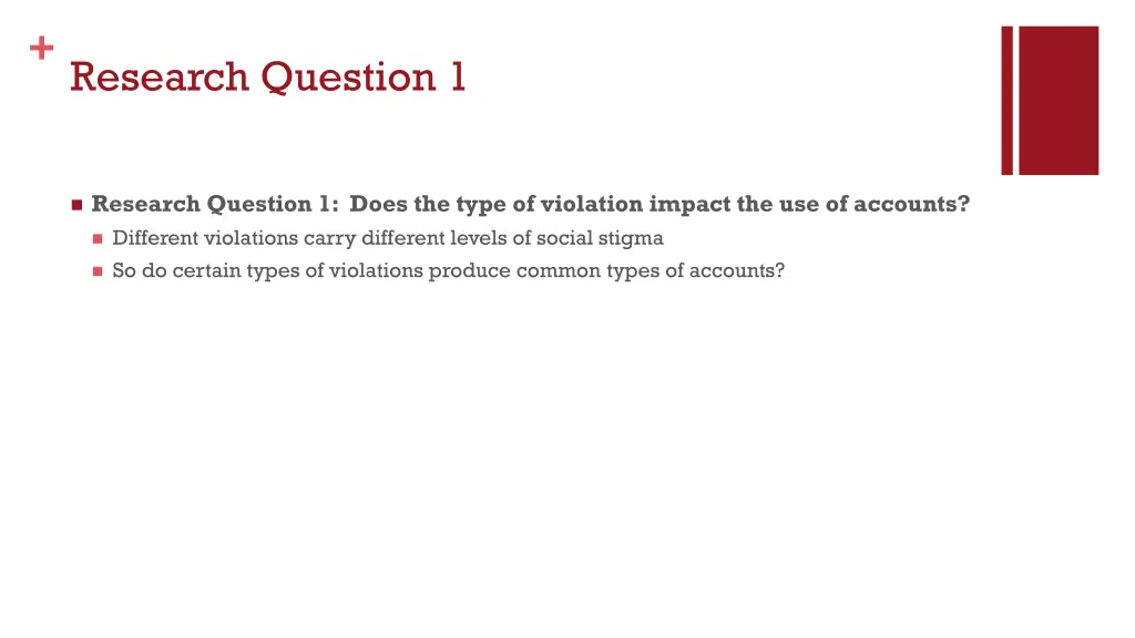 research question 1