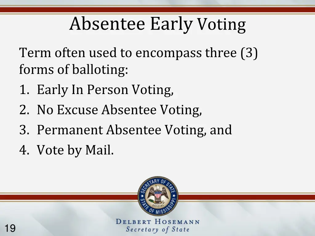 absentee early voting