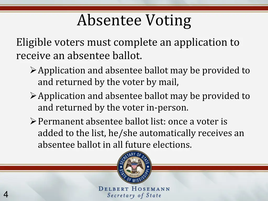 absentee voting