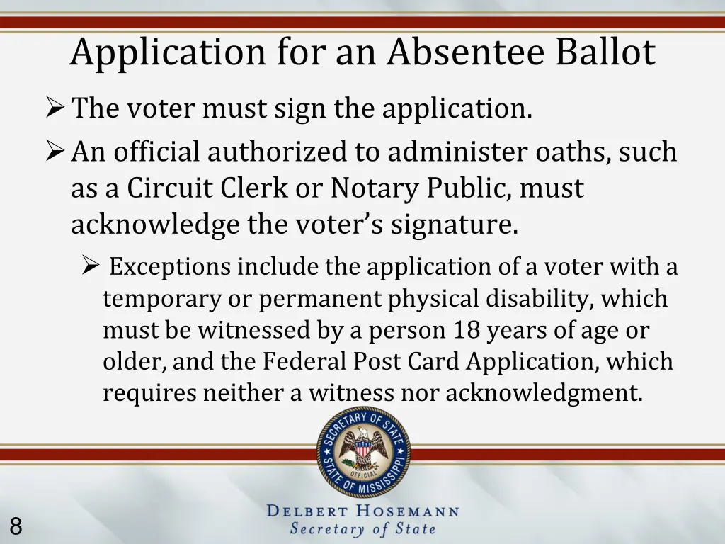 application for an absentee ballot 1