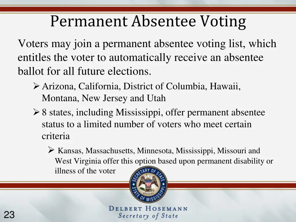 permanent absentee voting