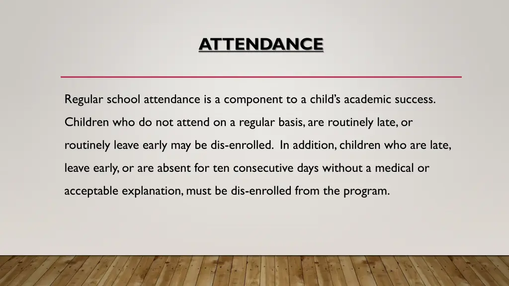 attendance