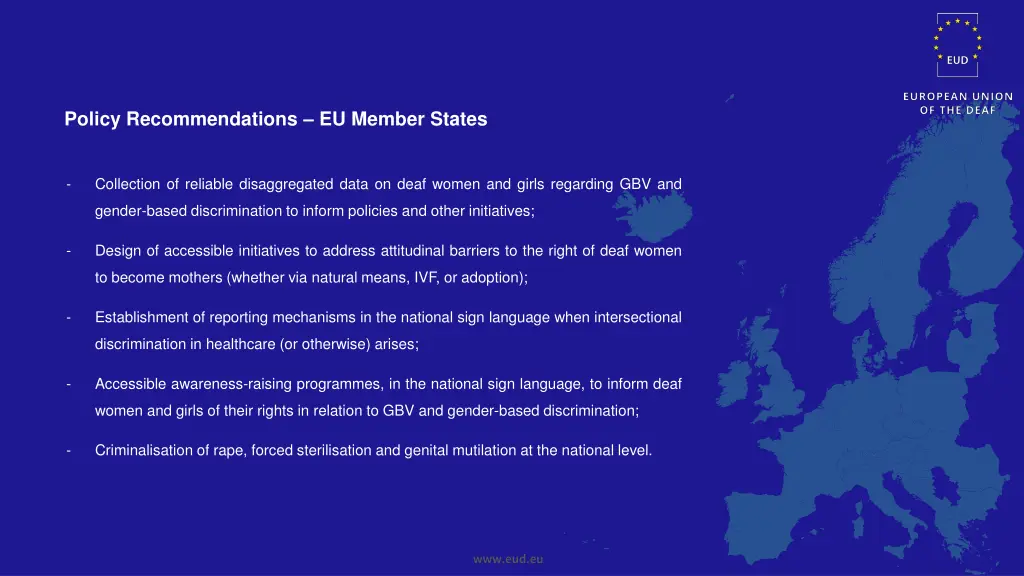 policy recommendations eu member states