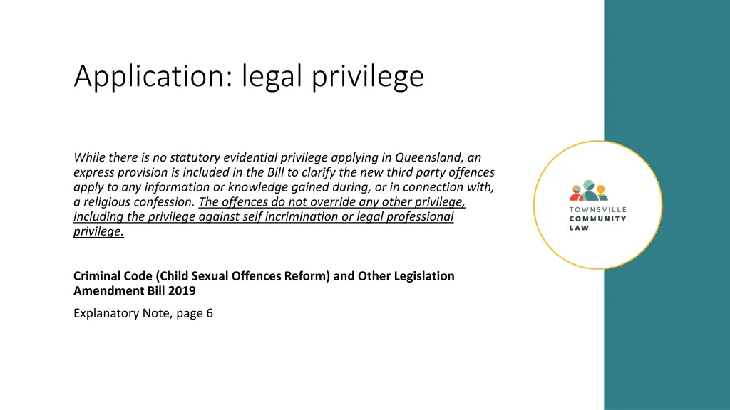 application legal privilege