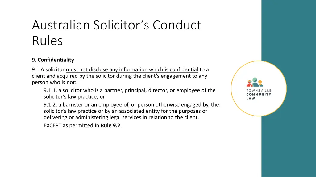 australian solicitor s conduct rules