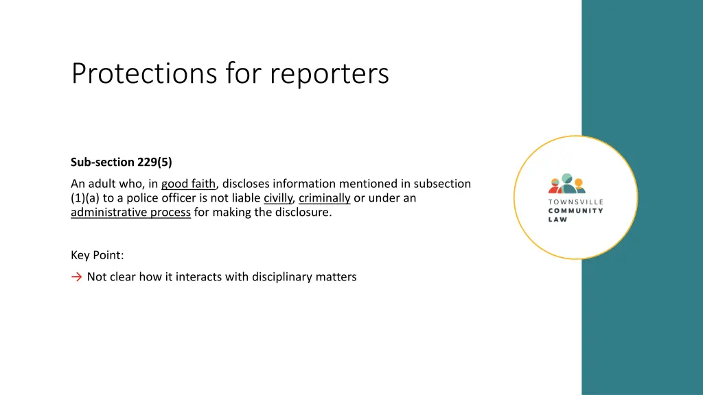 protections for reporters