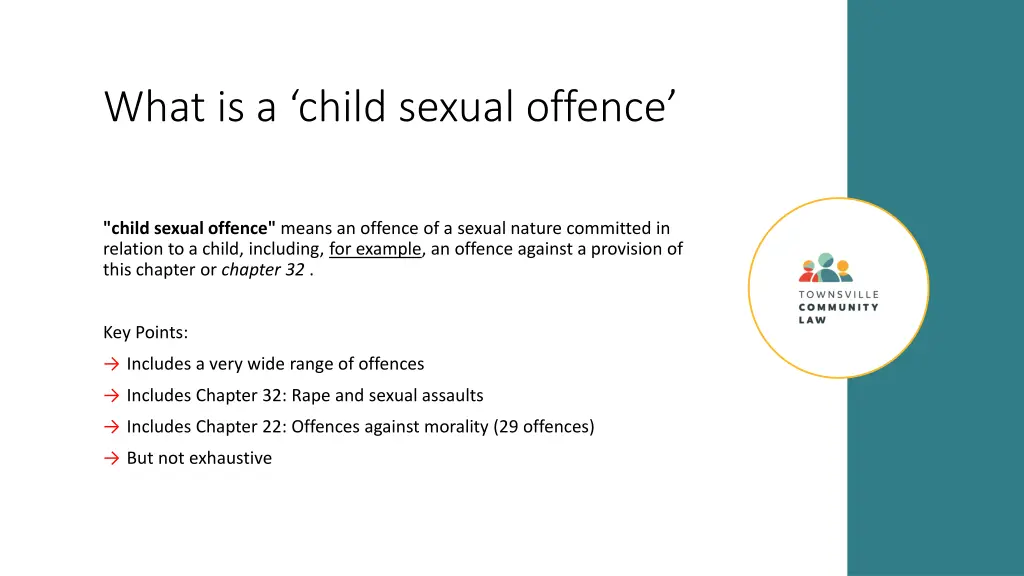 what is a child sexual offence