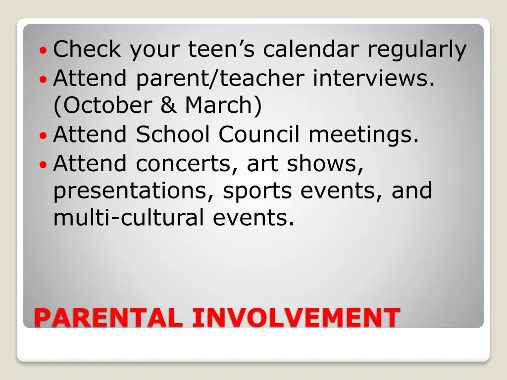 check your teen s calendar regularly attend