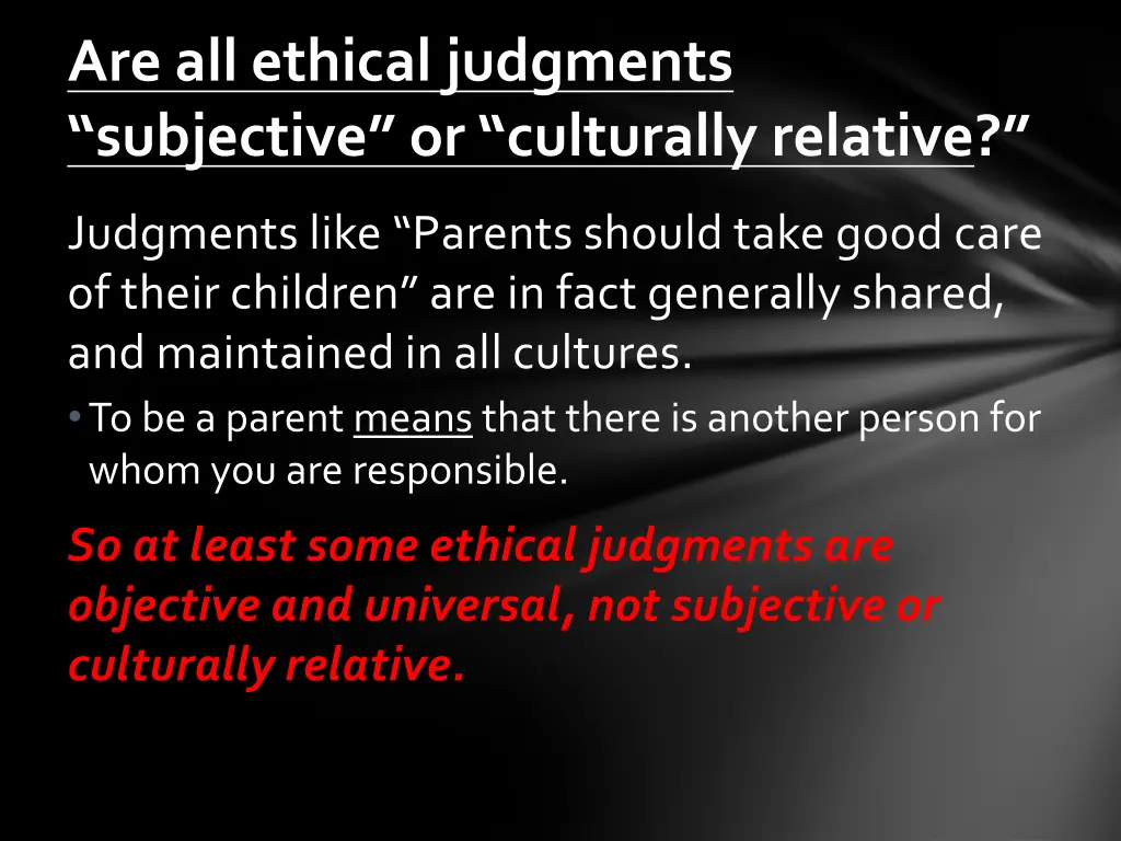 are all ethical judgments subjective 1