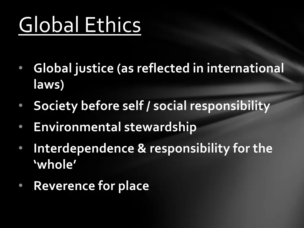 global ethics 1