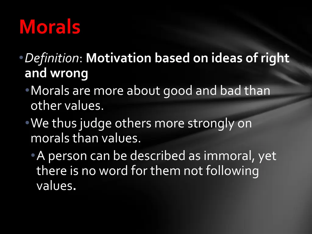 morals