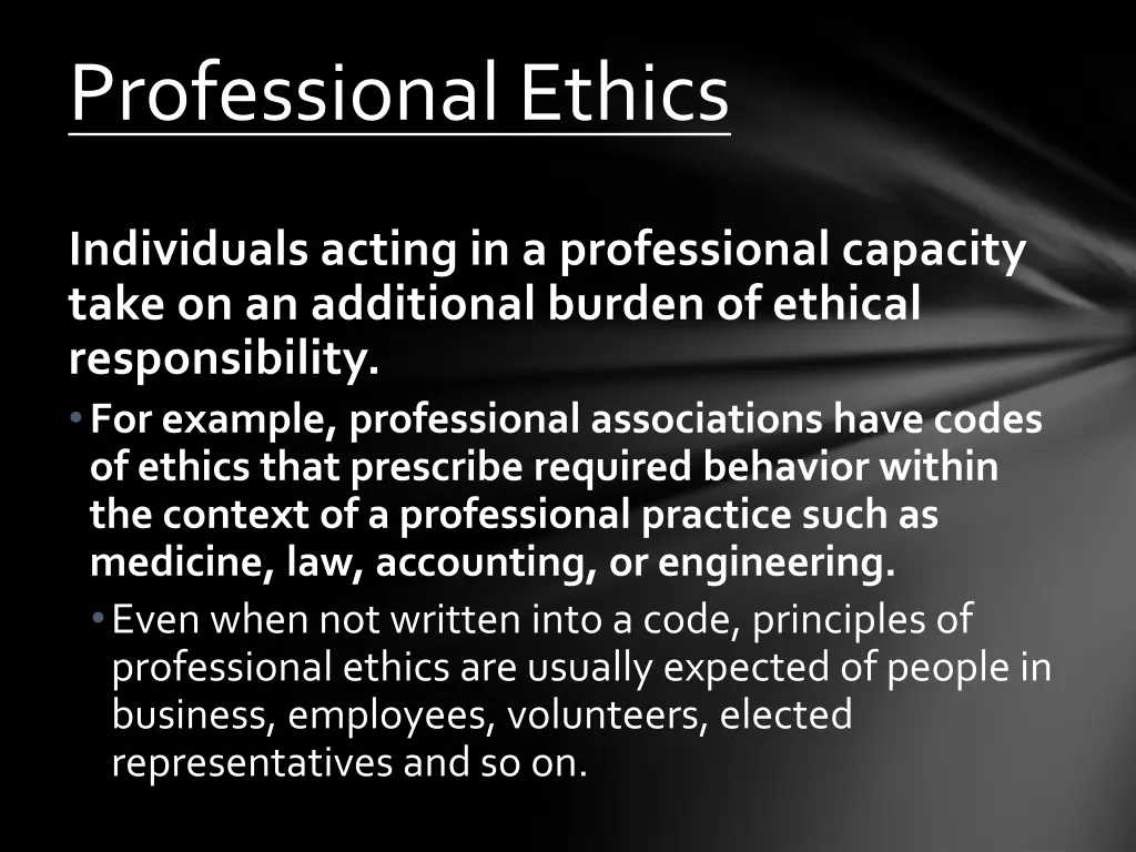 professional ethics