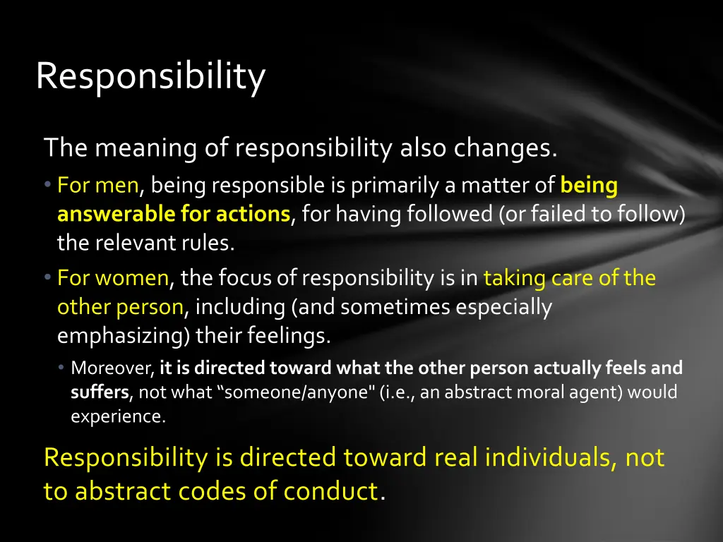 responsibility