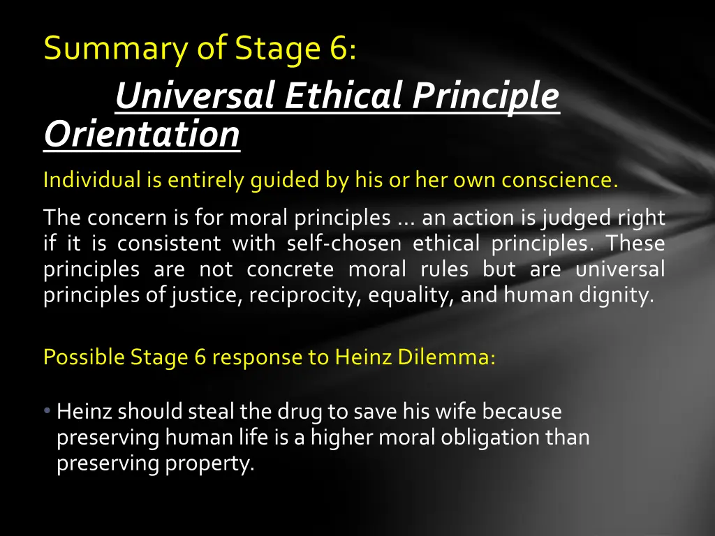 summary of stage 6 universal ethical principle