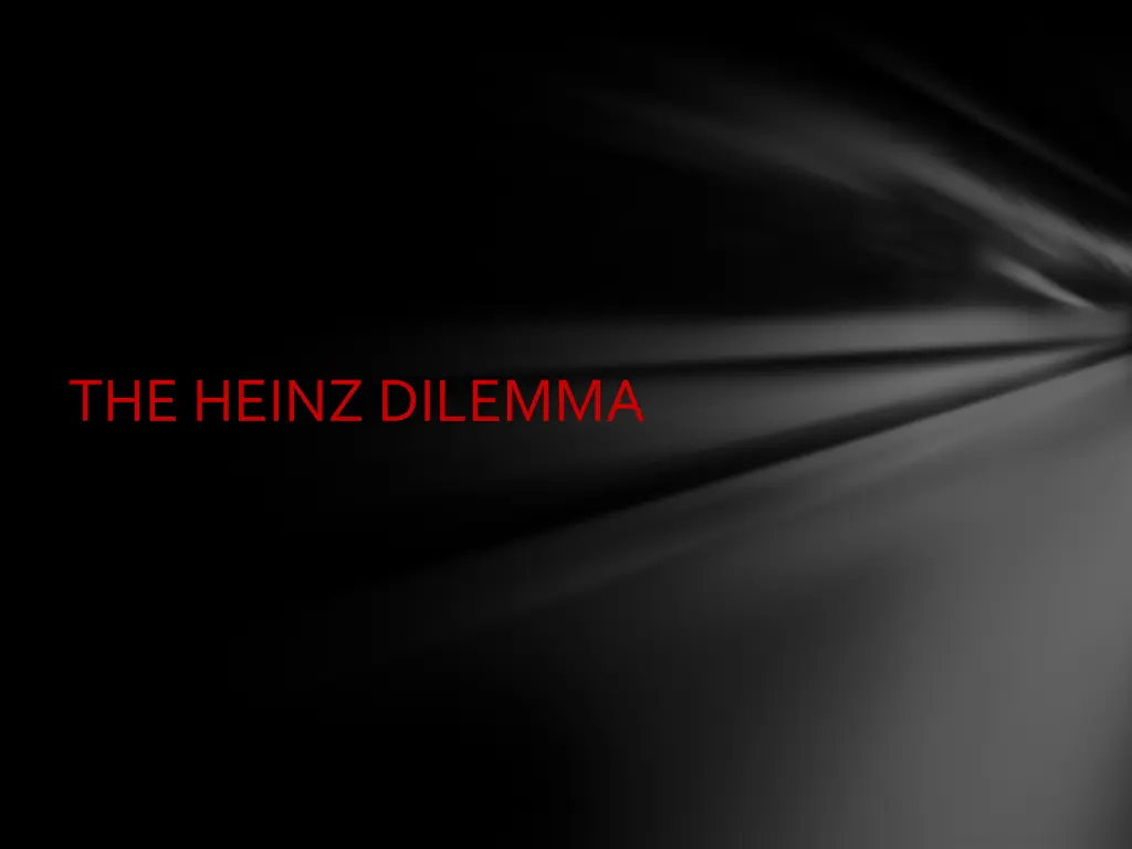 the heinz dilemma