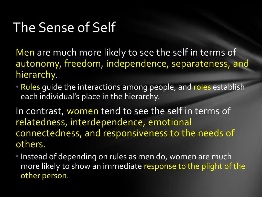 the sense of self