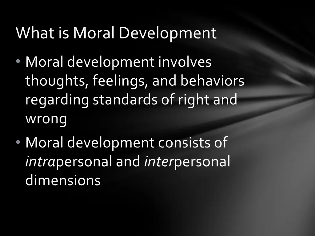 what is moral development