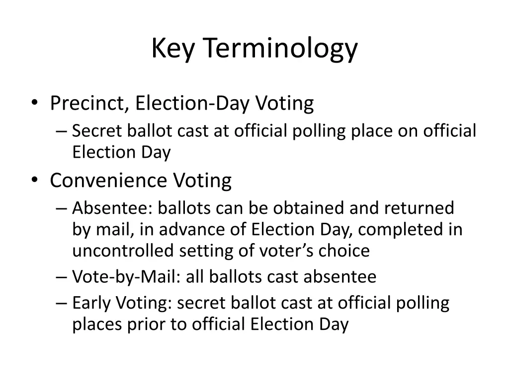 key terminology