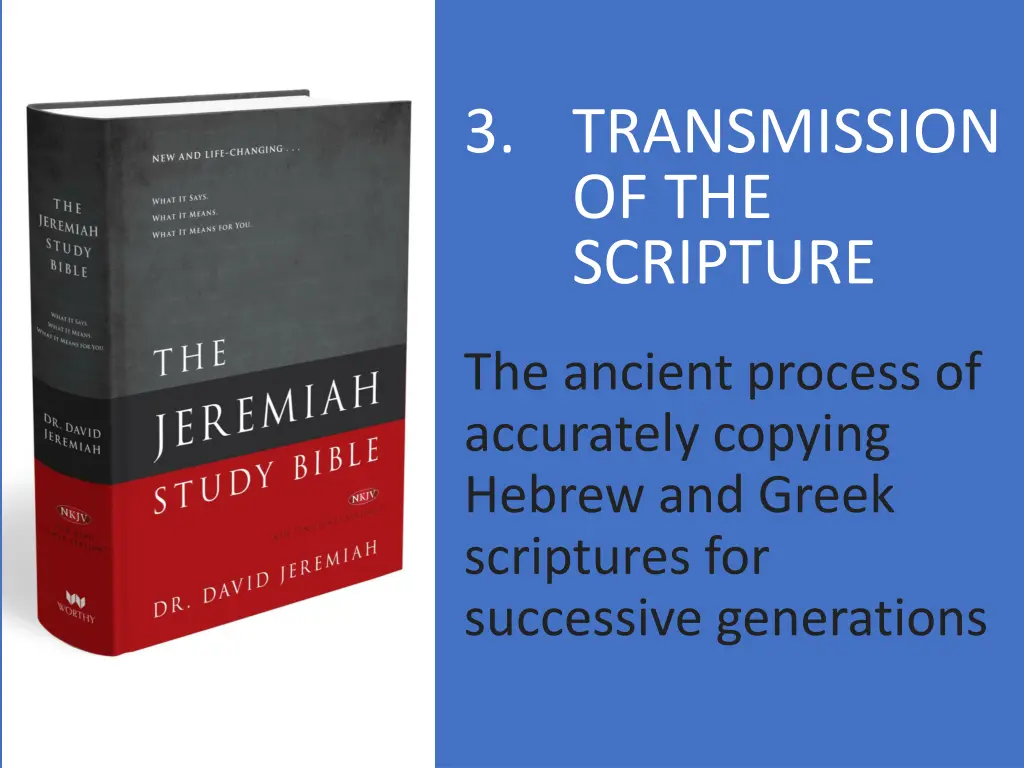 3 transmission of the scripture