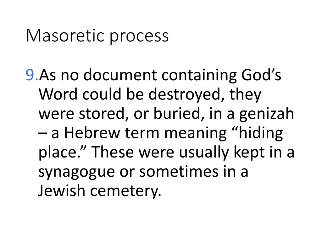 masoretic process