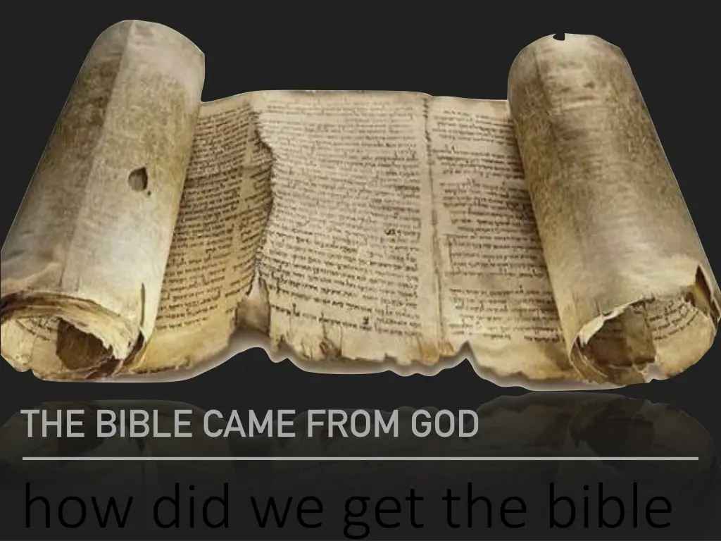 the bible came from god