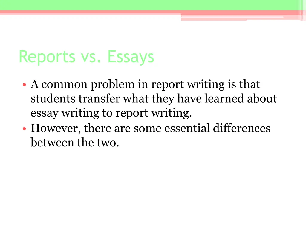 reports vs essays