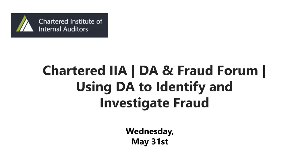 chartered iia da fraud forum using da to identify