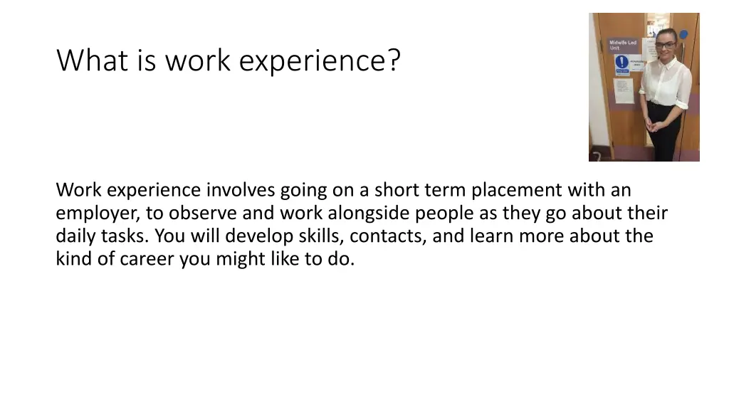 what is work experience