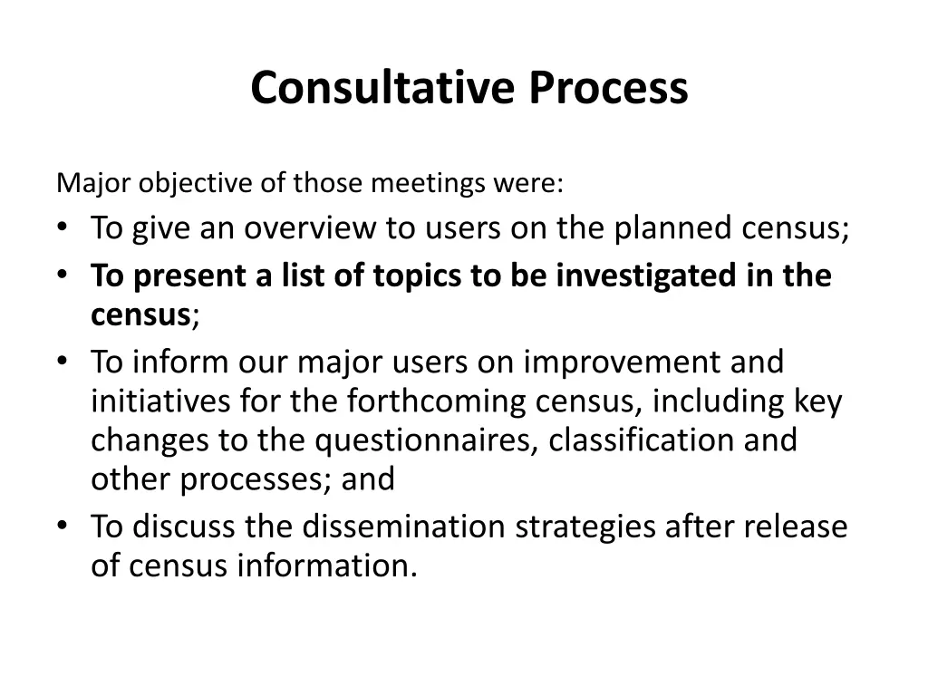 consultative process 1