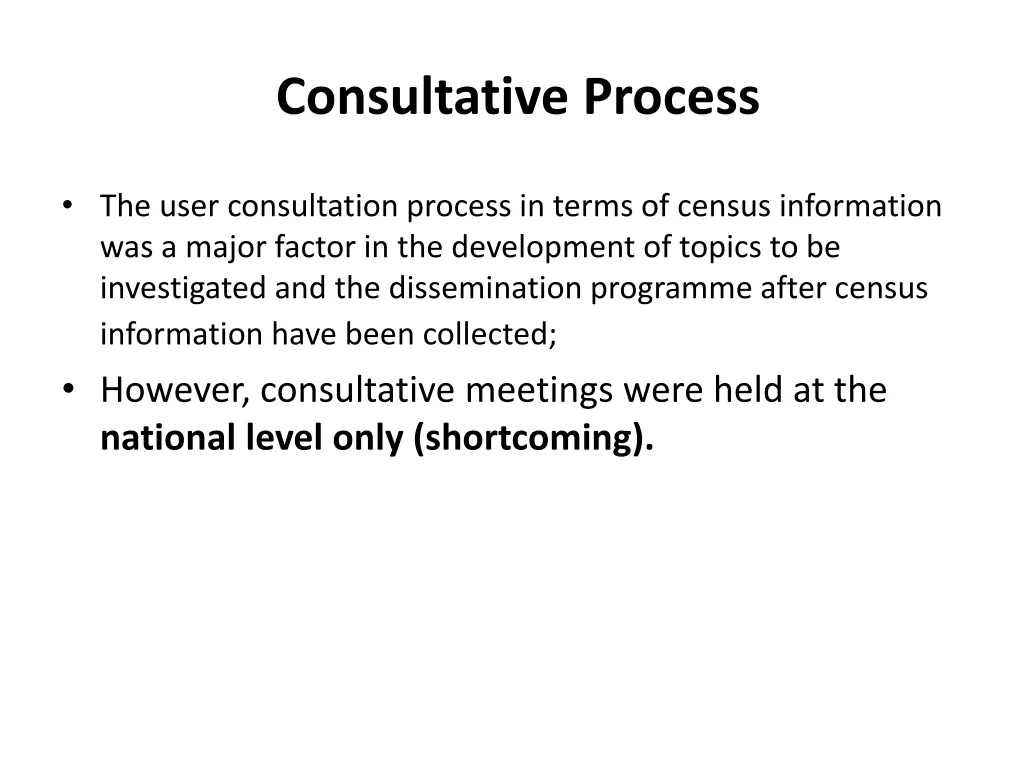 consultative process