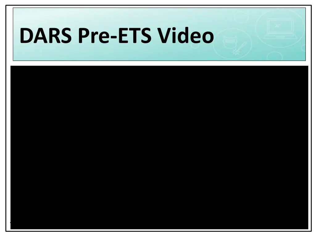 dars pre ets video