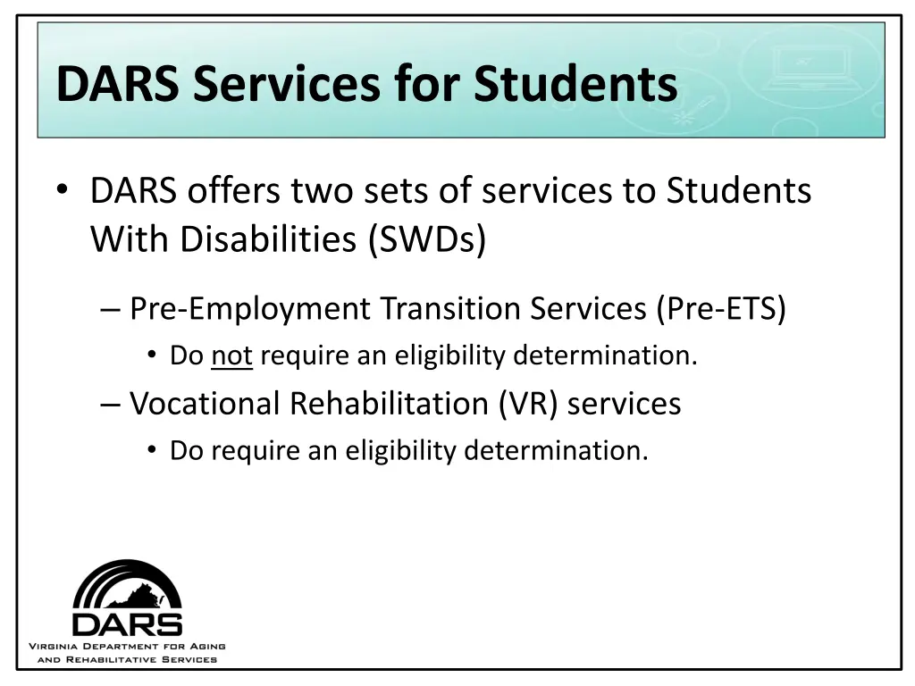 dars services for students