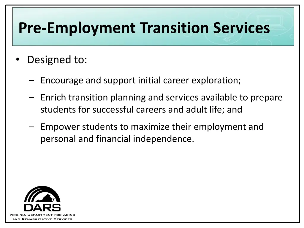 pre employment transition services