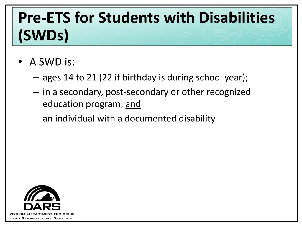 pre ets for students with disabilities swds