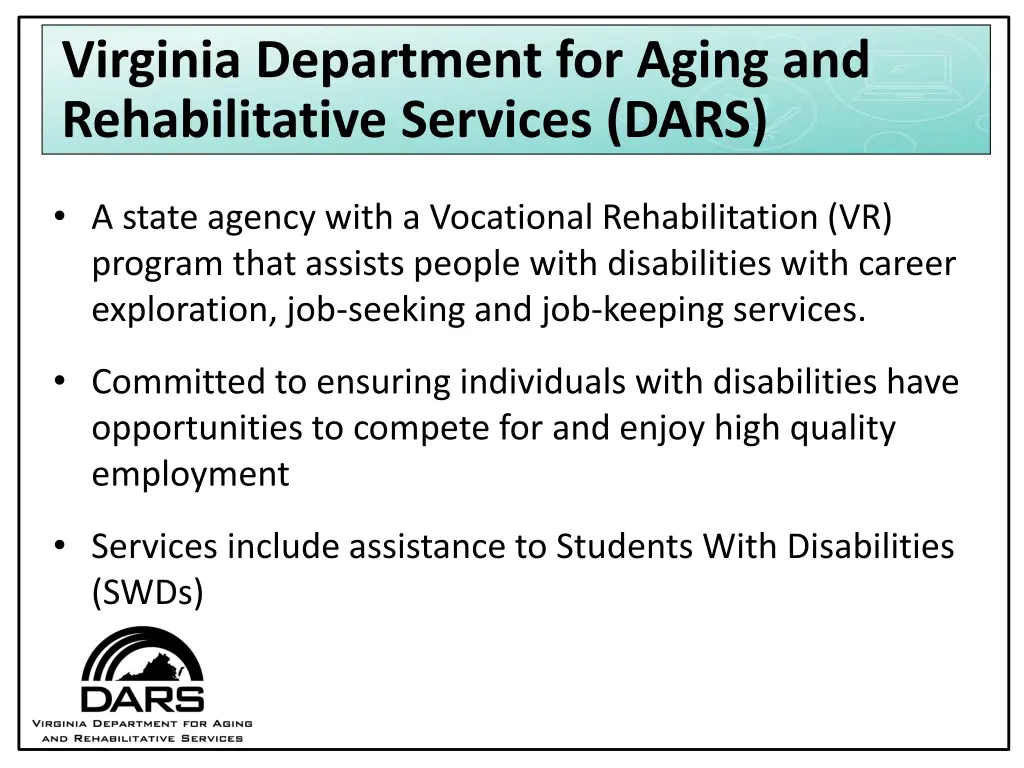 virginia department for aging and rehabilitative