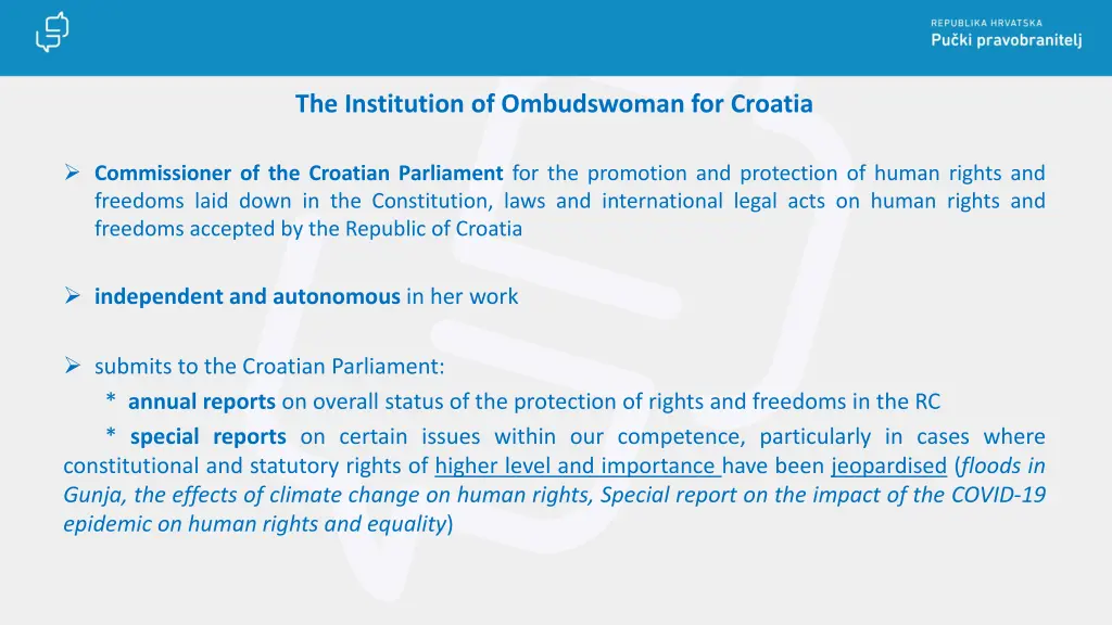 the institution of ombudswoman for croatia