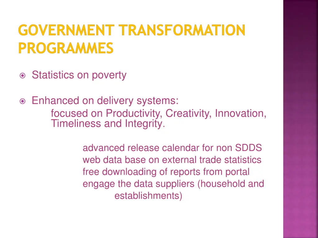 government transformation programmes