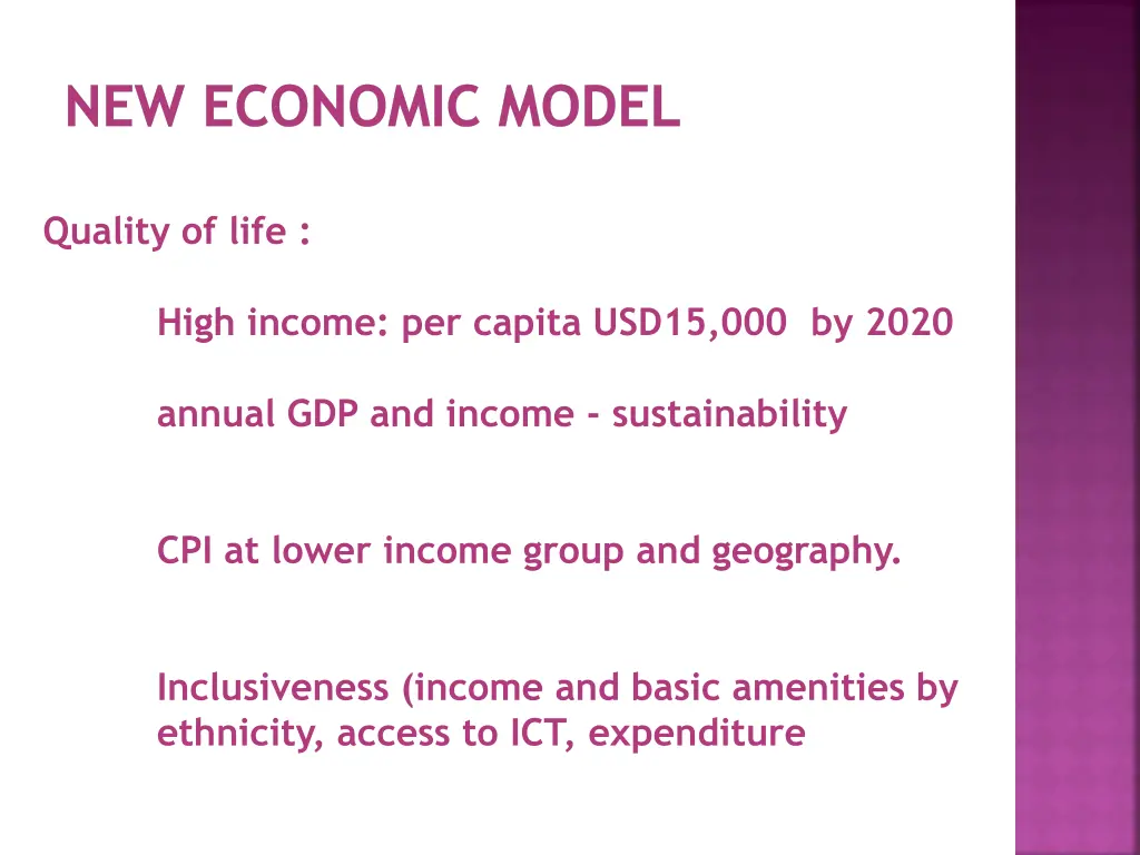 new economic model