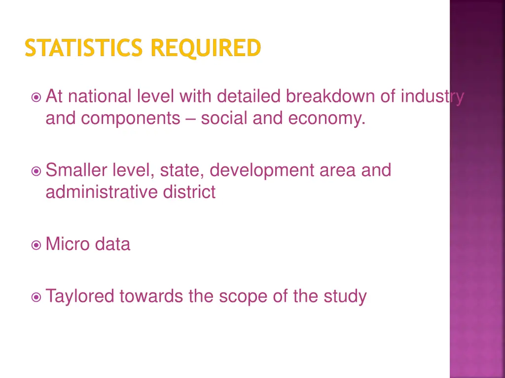 statistics required