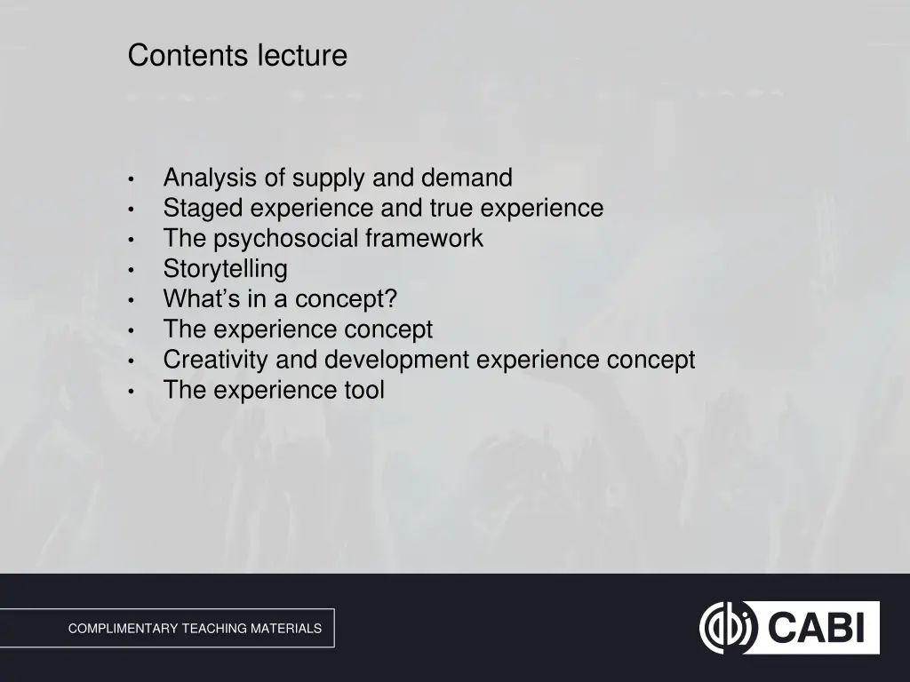 contents lecture