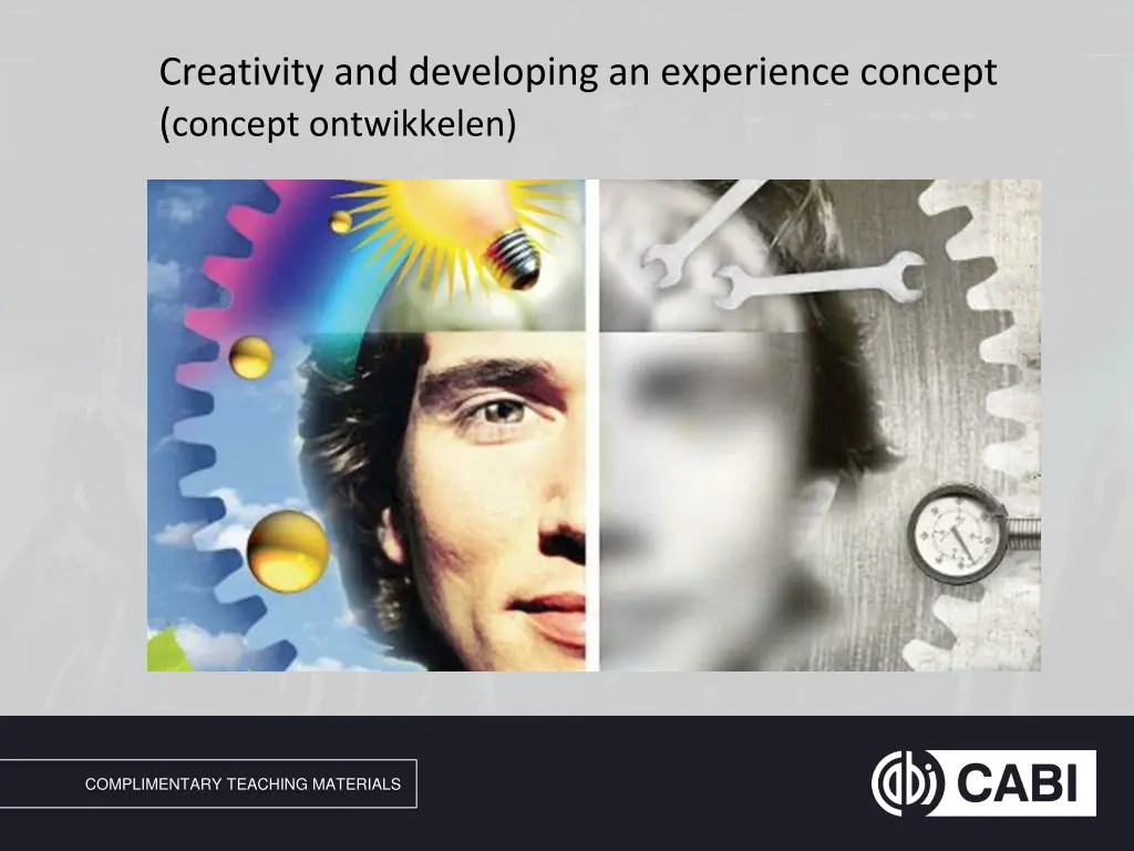 creativity and developing an experience concept