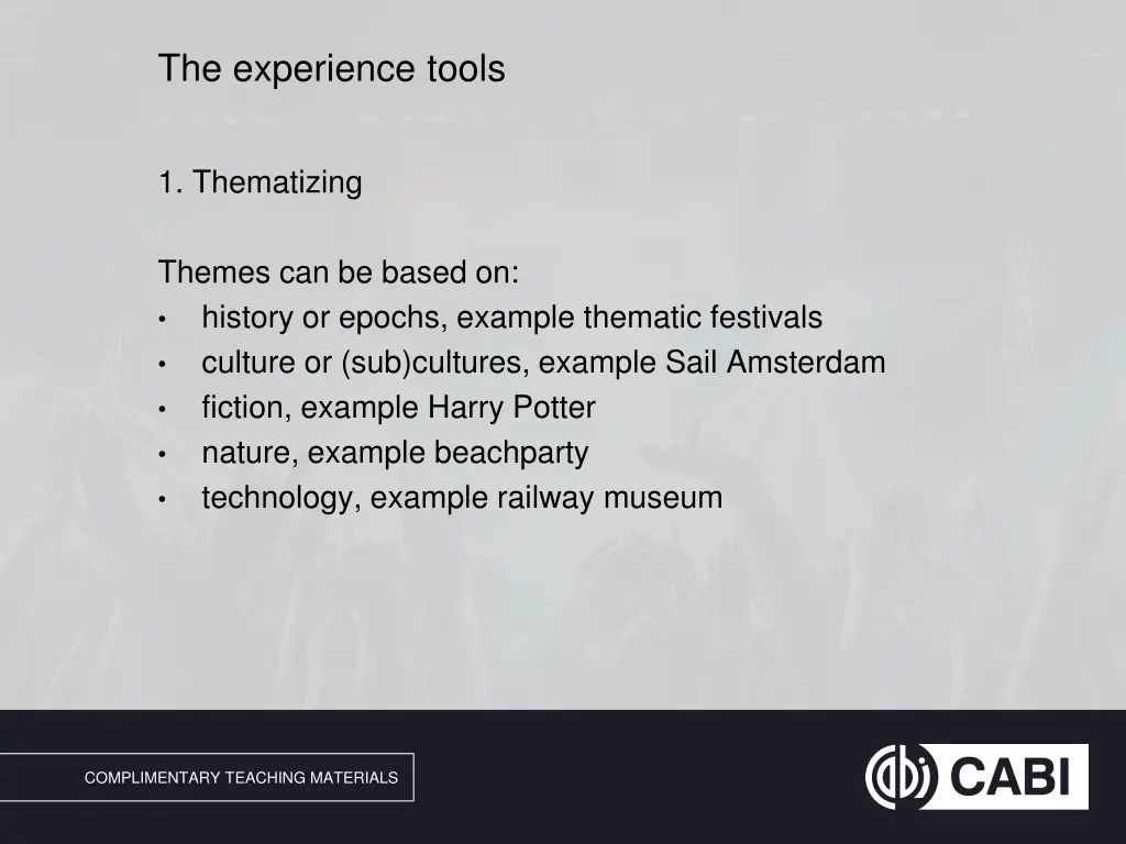 the experience tools 1