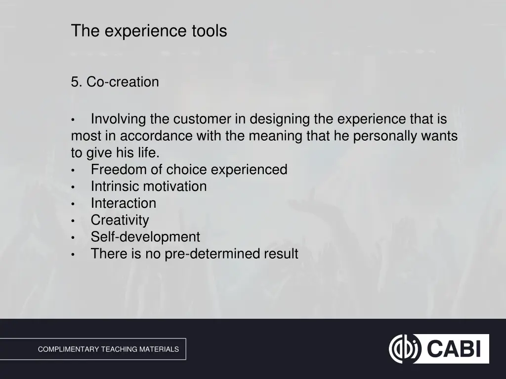 the experience tools 5