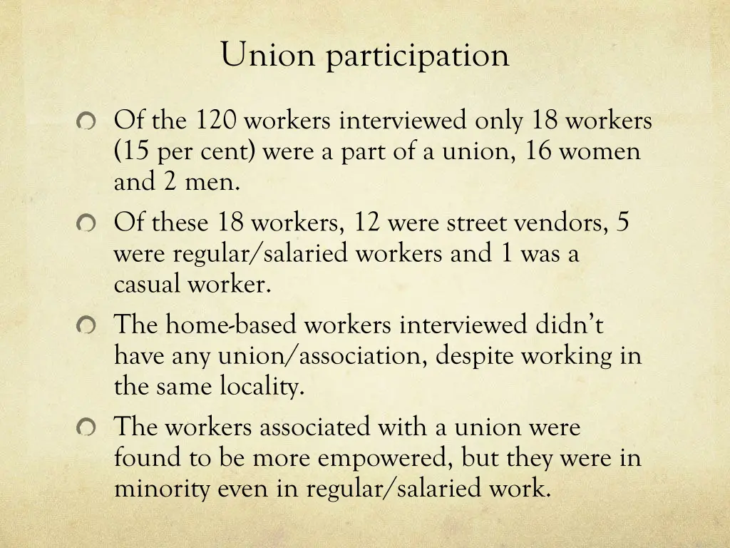 union participation