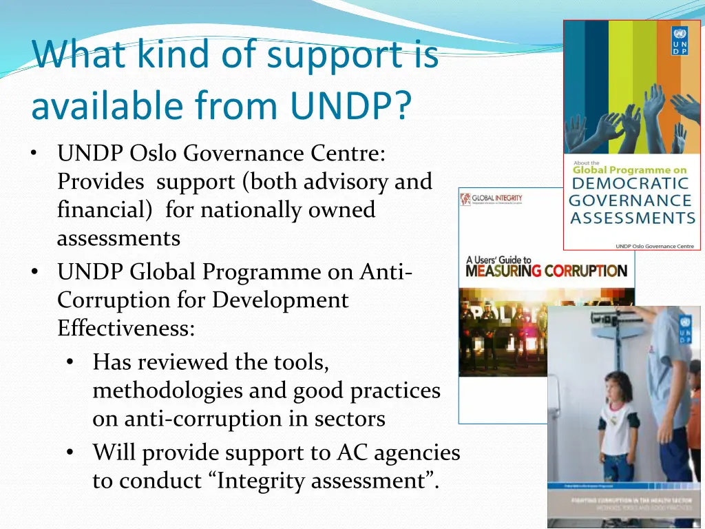 what kind of support is available from undp