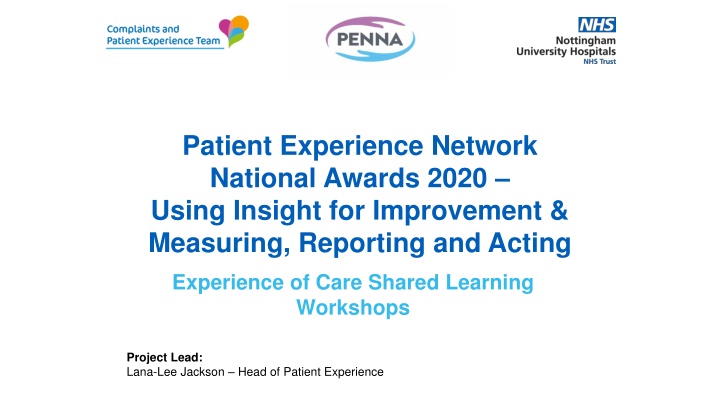 patient experience network national awards 2020