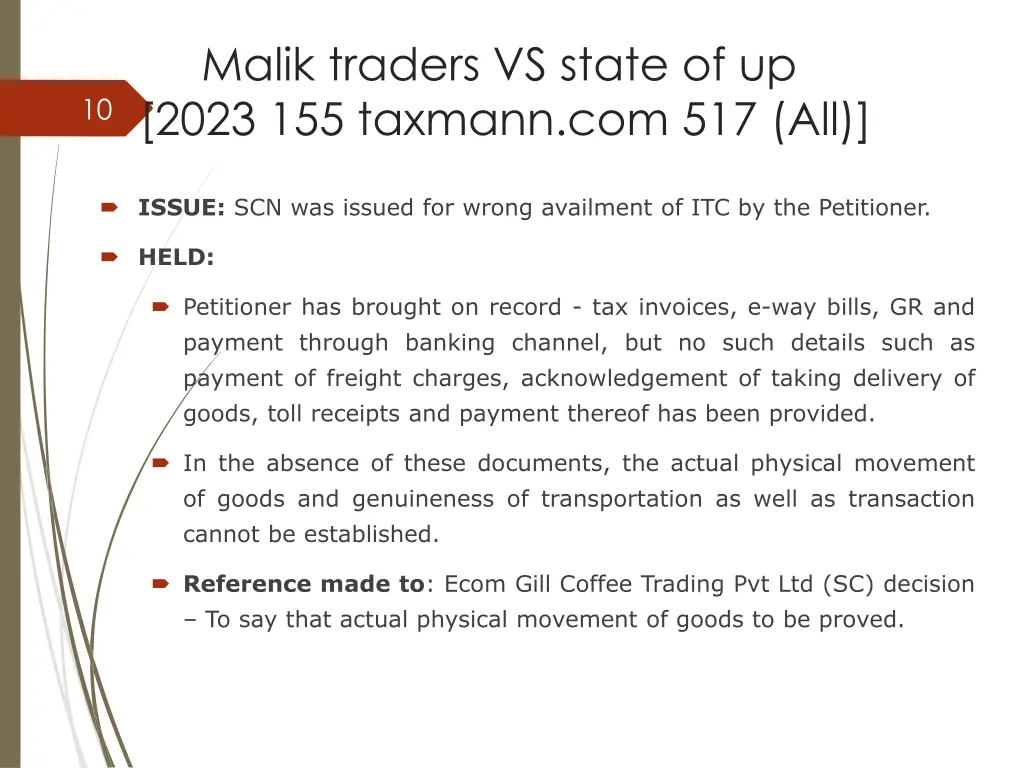 malik traders vs state of up 2023 155 taxmann