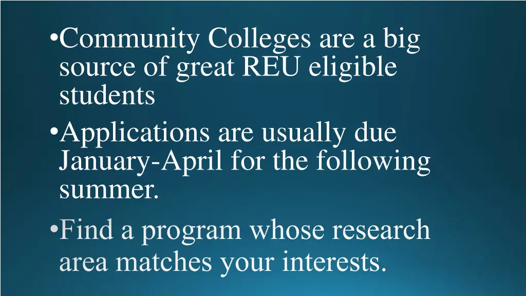 community colleges are a big source of great